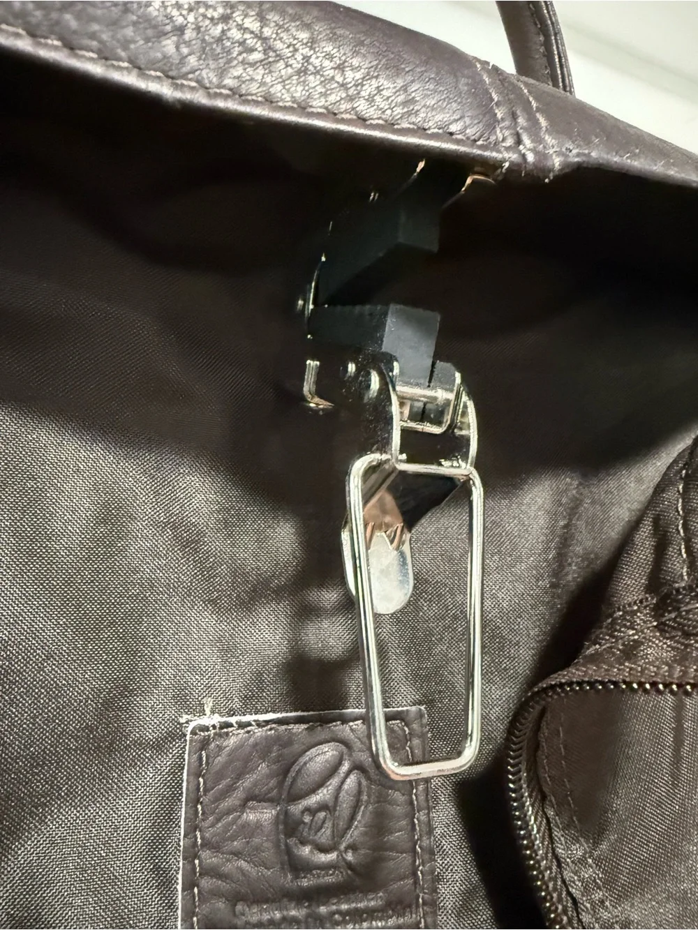 Piel Leather - Brown Leather Garment Bag with Top Carry